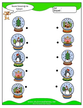 okul öncesi çocuklar için Simetri çalışma sayfaları